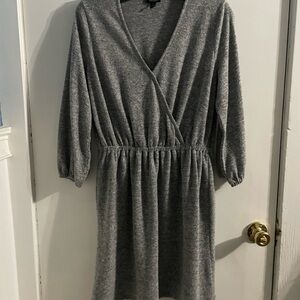 a.n.a Heather Gray Long Sleeve Dress in medical